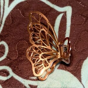 Gold tone Butterfly Hair Clip